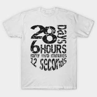 28 days 6 hours 42 minutes 12 seconds T-Shirt